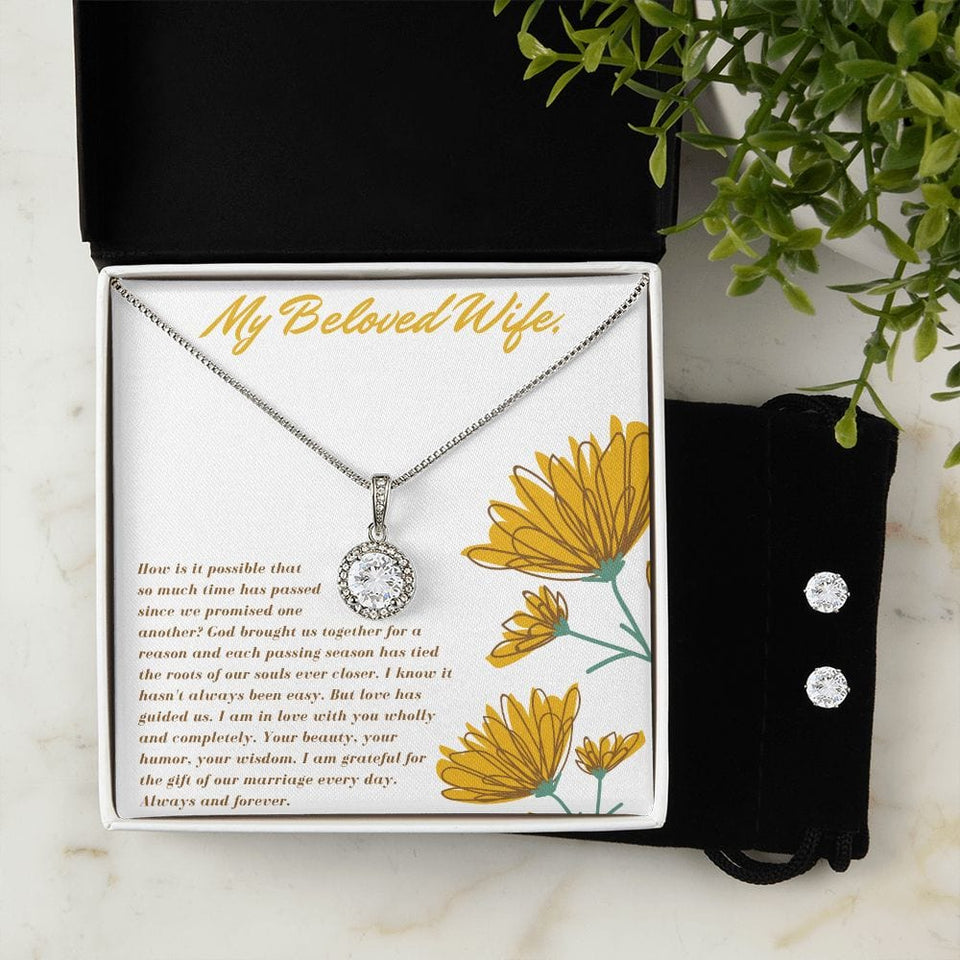 Jewelry Eternal Hope Necklace and Cubic Zirconia Earring Set For My Wife