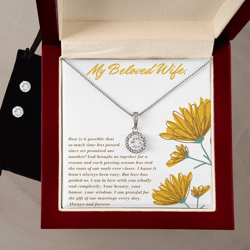 Jewelry Eternal Hope Necklace and Cubic Zirconia Earring Set For My Wife