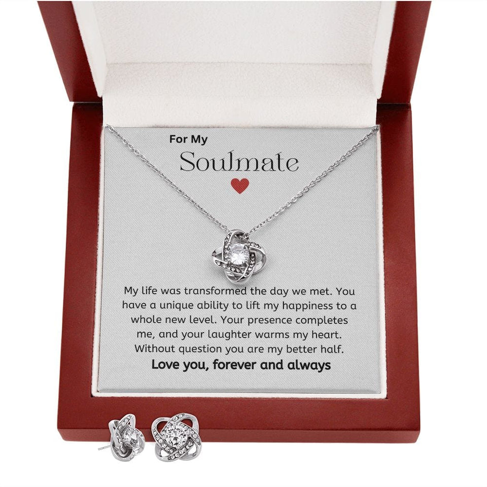 Jewelry Luxury Box w/LED The Love Knot With Earring For My Soulmate