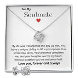 Jewelry Two Tone Box The Love Knot With Earring For My Soulmate