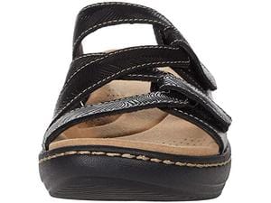 Slippers Women Leather Wedge Slide Sandals