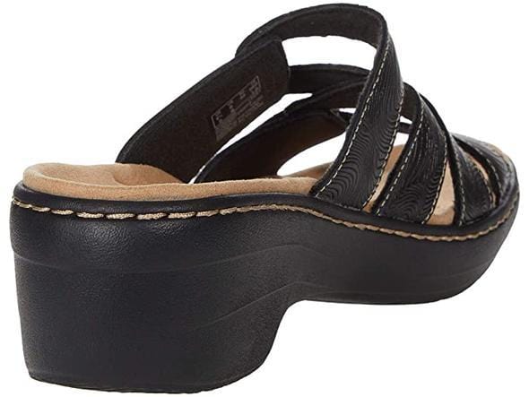 Slippers Women Leather Wedge Slide Sandals