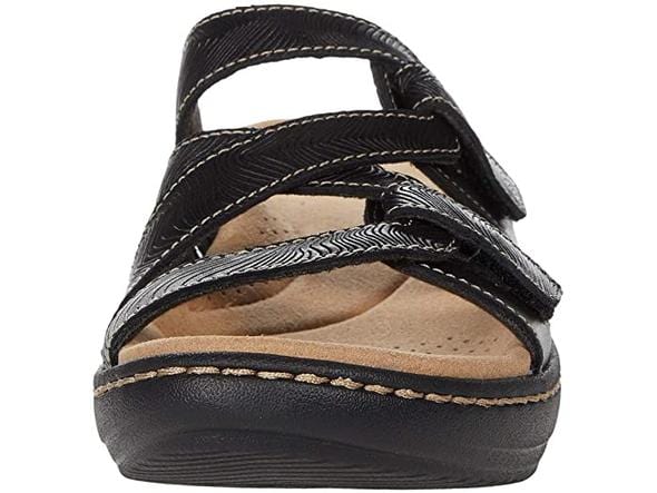Slippers Women Leather Wedge Slide Sandals