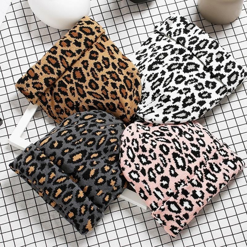 Beanies Leopard Print Slim and Fit Winter Beanie