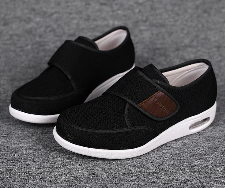 black / 42 Plus Size Wide Diabetic Shoes for Swollen Feet Width Shoes