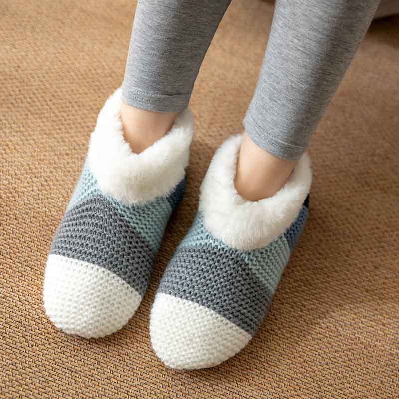 Blue Rabbit / Free size Winter floor socks female adult home month sleeping socks
