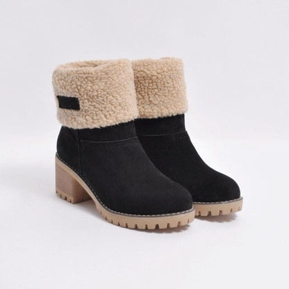Boots 2 / Black Women Medium Heel Winter Boots