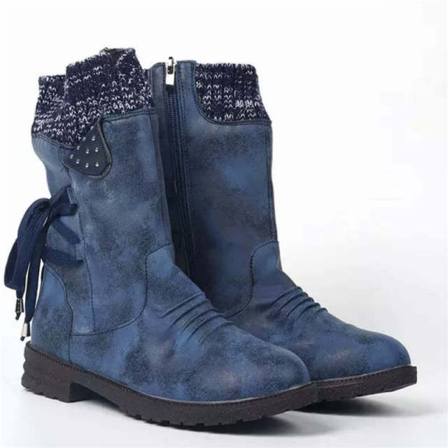 Boots Blue / 7.5 Women Winter Platform Wedges Boots