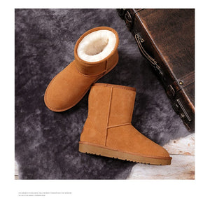 Boots Women Leather Snow Boots