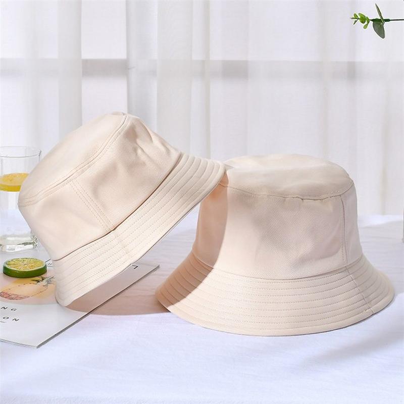 Caps and Hats Beige / Child (54 cm/21.25 in) Foldable Outdoor Summer Colorful Bucket Hats