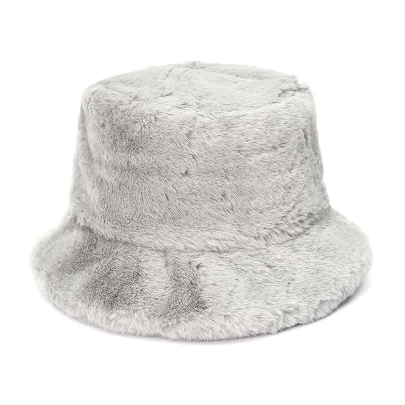 Caps and Hats Leopard Print Winter Plush Bucket Hats