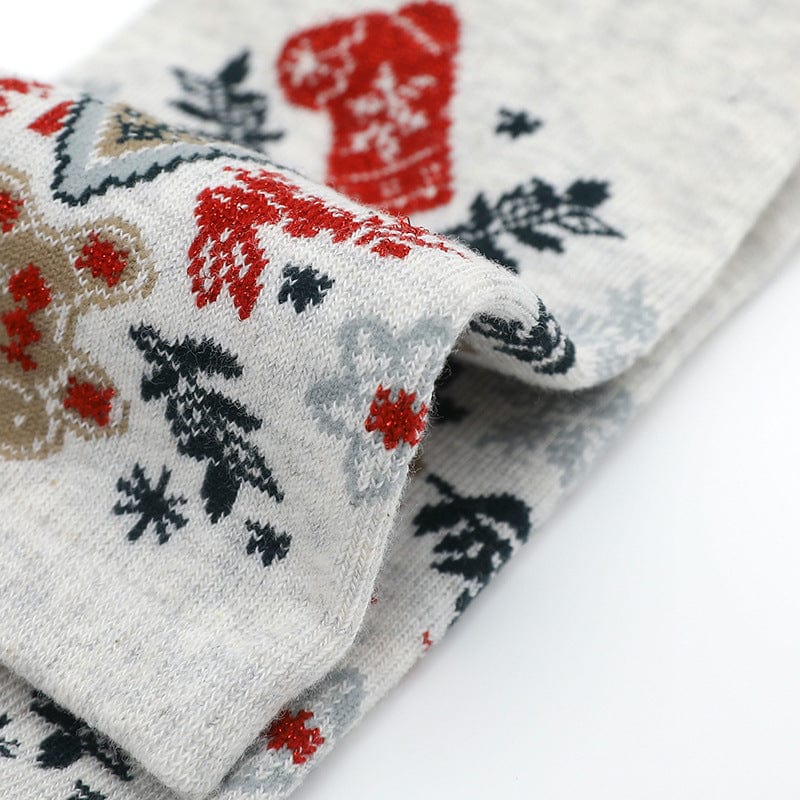 Christmas stocking trend gold silk pair socks for men and women