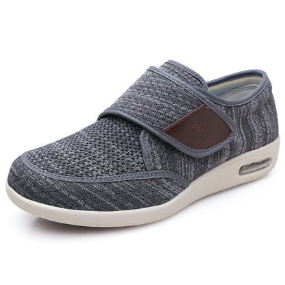 Dark grey blended yarn / 44 Plus Size Wide Diabetic Shoes for Swollen Feet Width Shoes