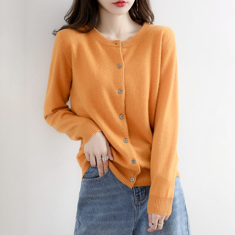 ginger yellow / S Women Cardigans Sweater