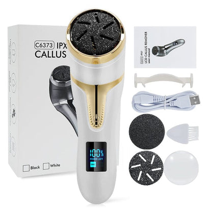 Gold with box Rechargeable Electric Foot File Electric Pedicure Sander IPX7 Waterproof 2 Speeds Foot Callus Remover Feet Dead Skin Calluses