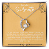 Jewelry 14k White Gold Finish / Standard Box Forever Love Necklace For My Soulmate