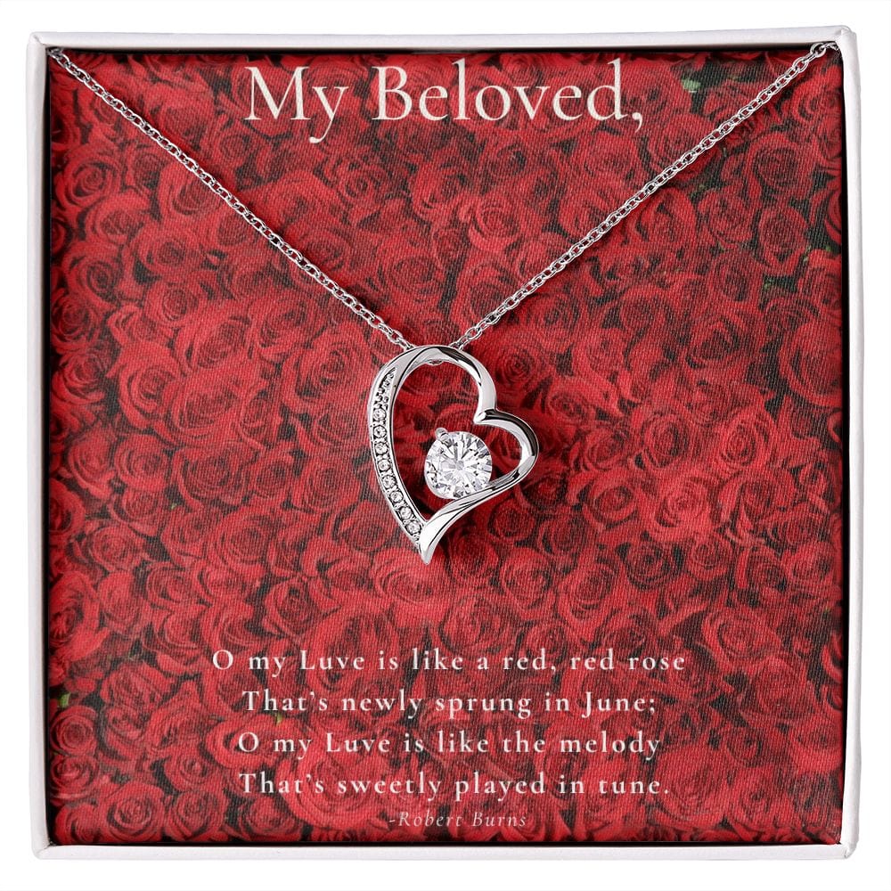 Jewelry 14k White Gold Finish / Standard Box Necklace For My Beloved