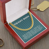 Jewelry 14K Yellow Gold Finish / Luxury Box Cuban Link Chain For My Son