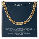 Jewelry 14K Yellow Gold Finish / Standard Box Cuban Link Chain For My Son