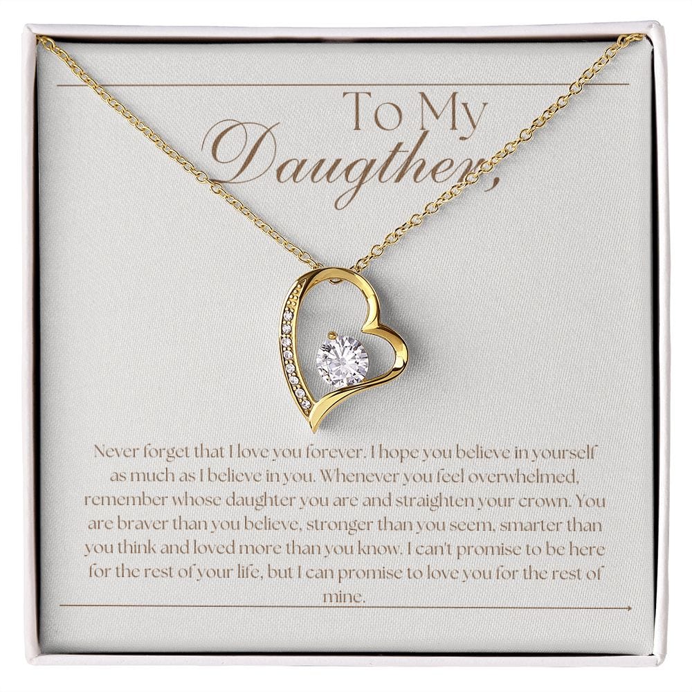 Jewelry 18k Yellow Gold Finish / Standard Box Forever Love Necklace For My Daughter