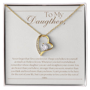 Jewelry 18k Yellow Gold Finish / Standard Box Forever Love Necklace For My Daughter