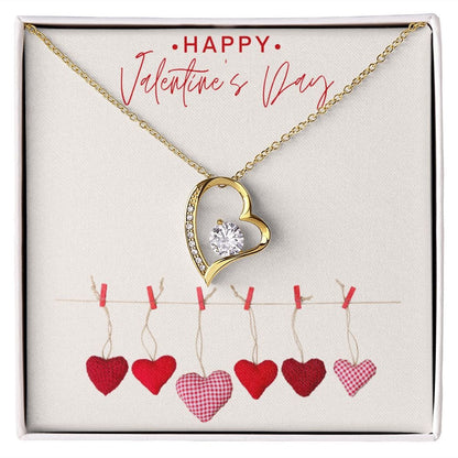 Jewelry 18k Yellow Gold Finish / Standard Box Forever Love Necklace For My Valentine