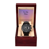 Jewelry Black Chronograph Watch For My Man