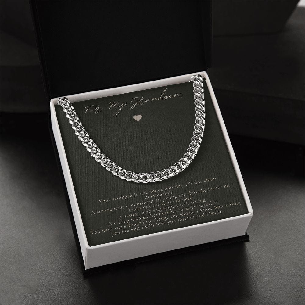 Jewelry Cuban Link Chain For Grandson - 3