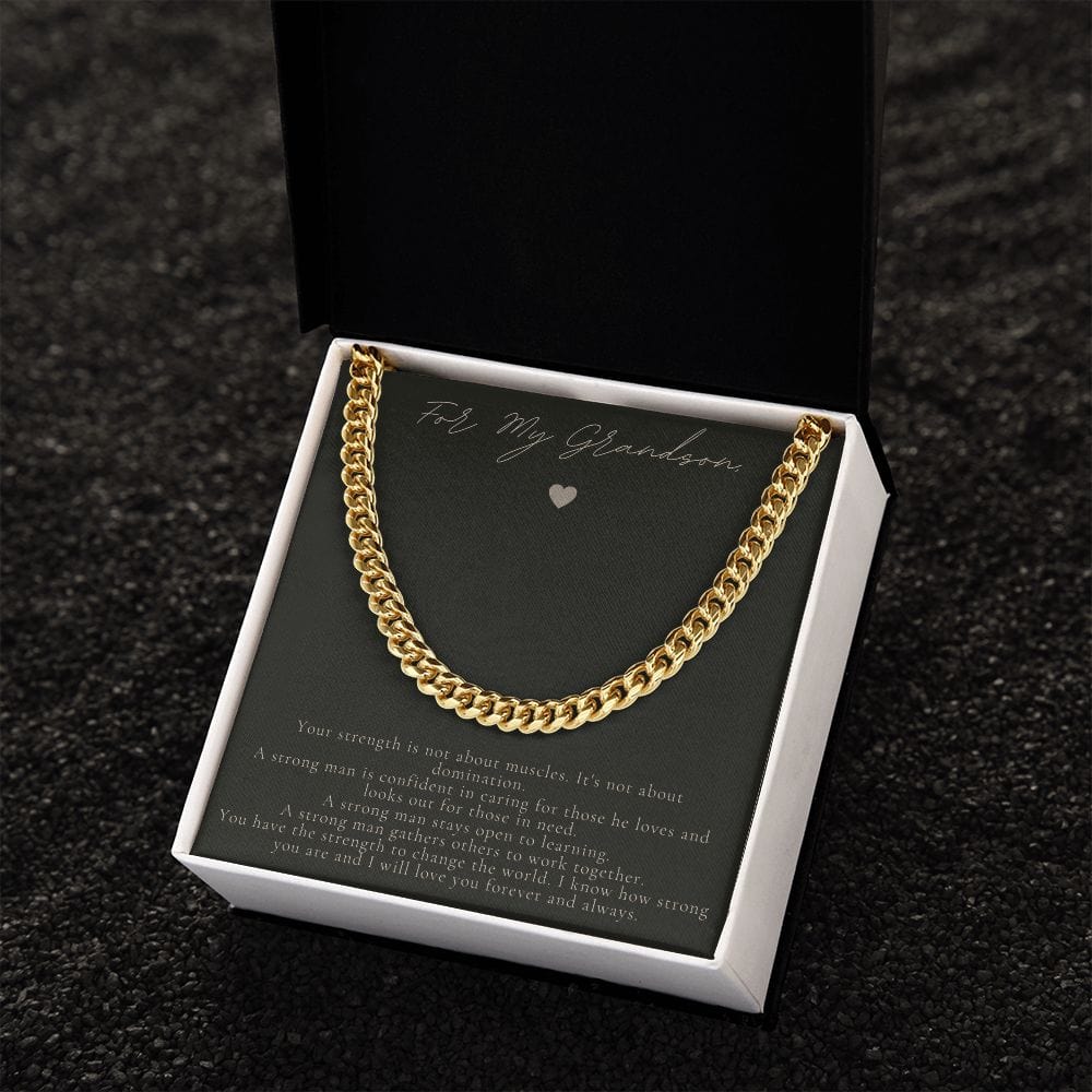 Jewelry Cuban Link Chain For Grandson - 3