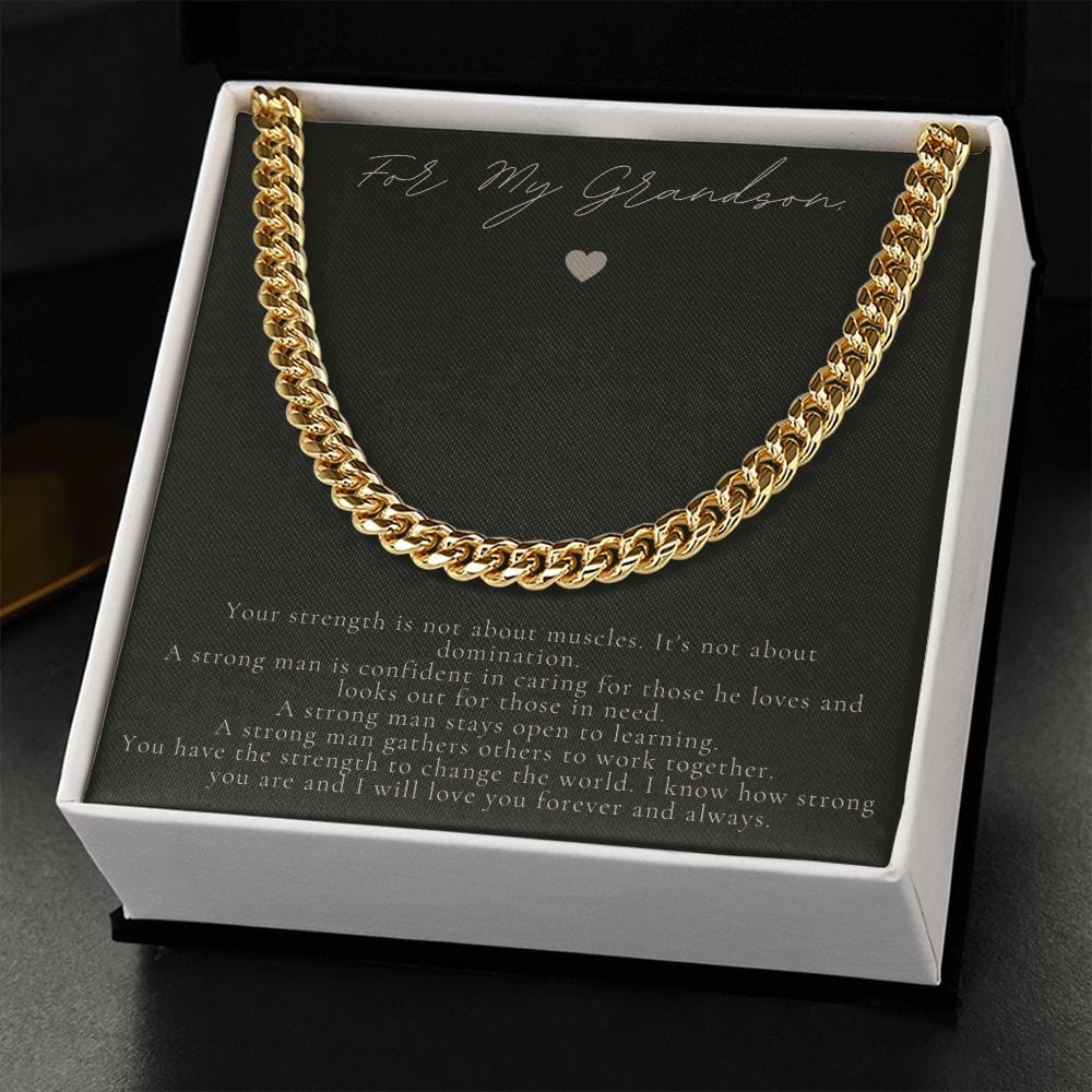 Jewelry Cuban Link Chain For Grandson - 3