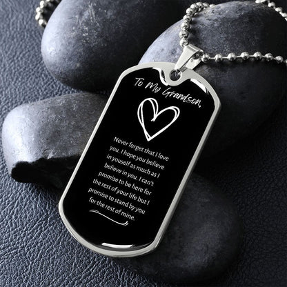 Jewelry Dog Tag For My Grandson - 1
