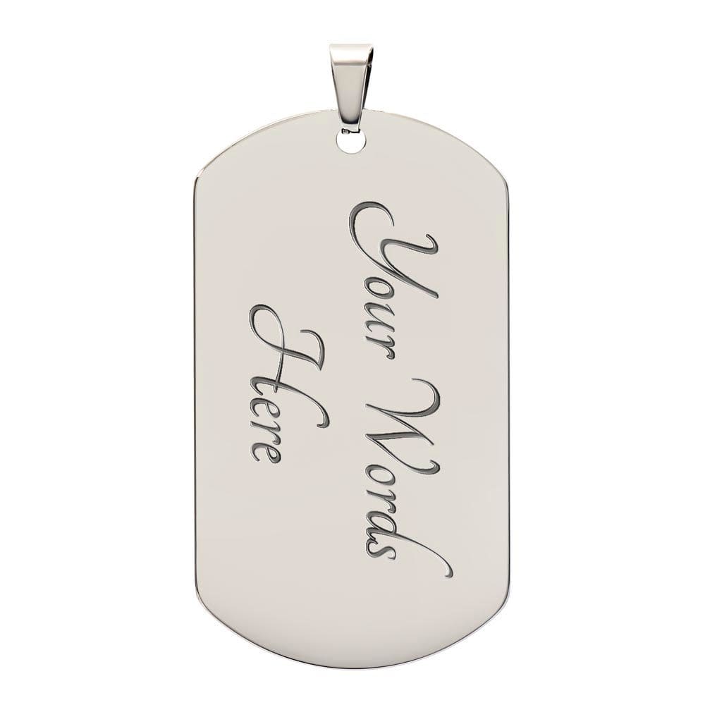 Jewelry Dog Tag For My Grandson ( I LOVE YOU )