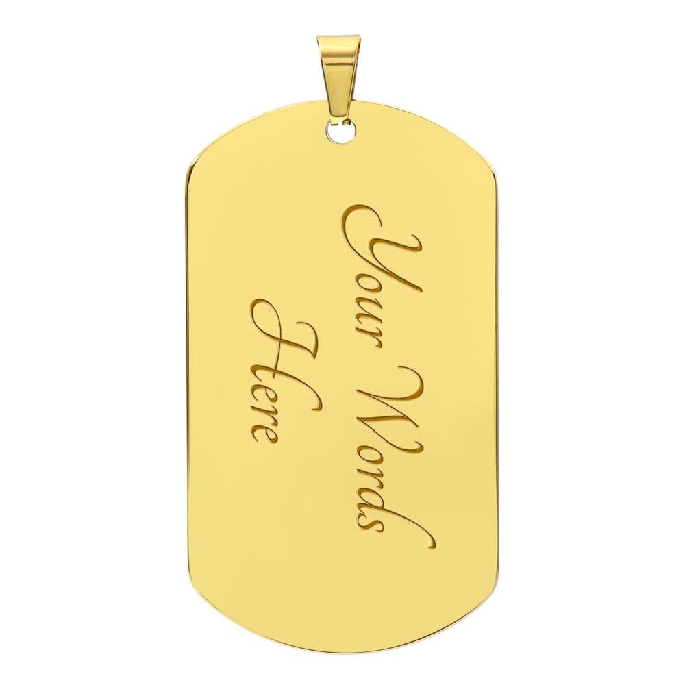 Jewelry Dog Tag For My Grandson ( I LOVE YOU )