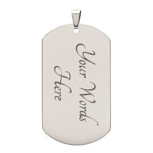 Jewelry Dog Tag For My Grandson (You are never alone)