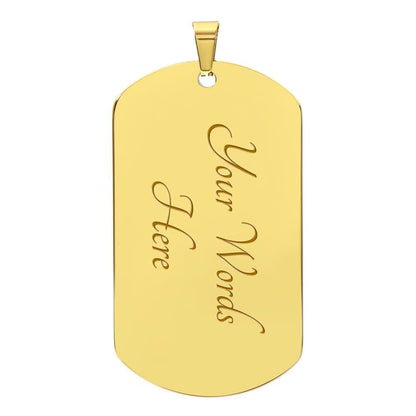 Jewelry Dog Tag For My Grandson (You are never alone)