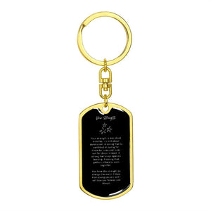 Jewelry Dog Tag with Swivel Keychain (Gold) / No Graphic Dog Tag Keychain