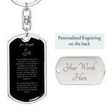Jewelry Dog Tag with Swivel Keychain (Steel) / Yes Graphic Dog Tag Keychain