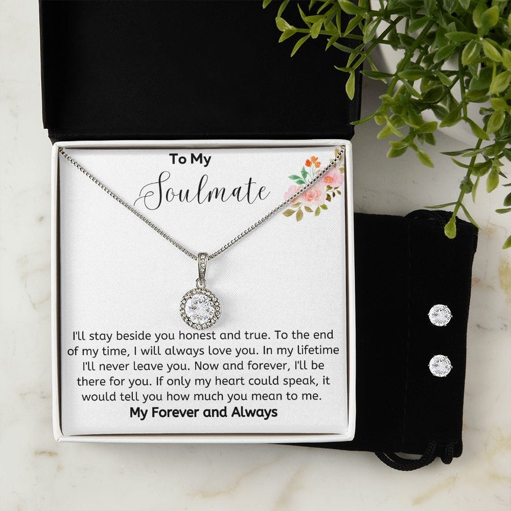 Jewelry Eternal Hope Necklace and Cubic Zirconia Earring Set For My Soulmate
