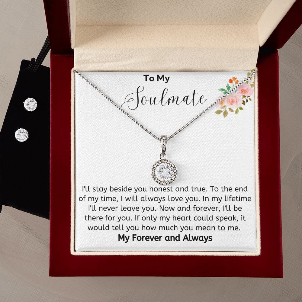 Jewelry Eternal Hope Necklace and Cubic Zirconia Earring Set For My Soulmate