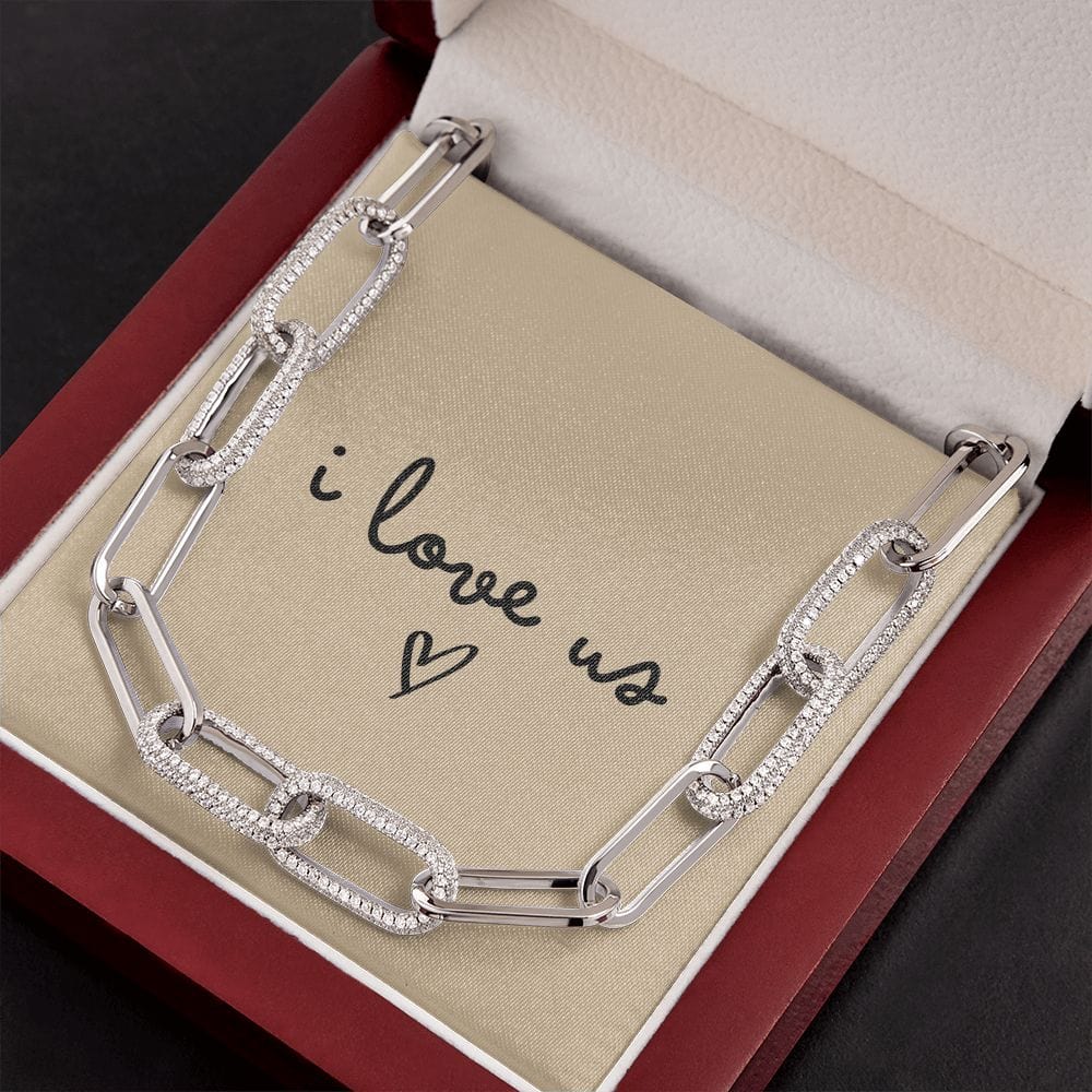 Jewelry Forever Linked Necklace ( I LOVE US )