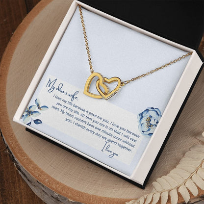 Jewelry Interlocking Hearts Necklace For My Dear Wife