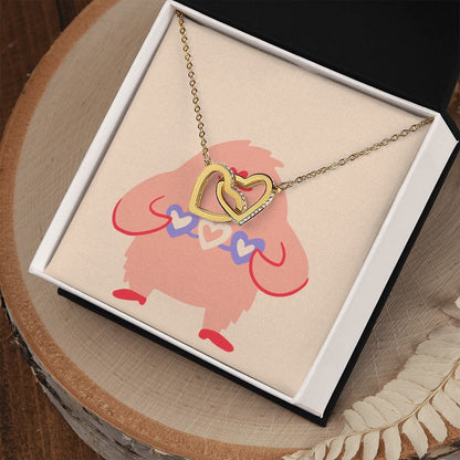 Jewelry Interlocking Hearts necklace For My Valentine