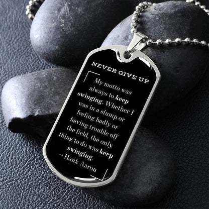 Jewelry Never Give Up Dog Tag For My Son