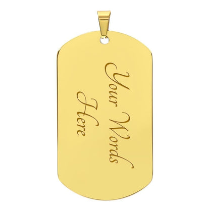 Jewelry Never Give Up Dog Tag For My Son