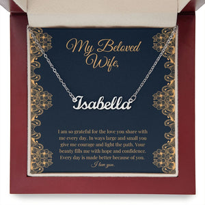 Jewelry Personalised Name Necklace For My Beloved Wife