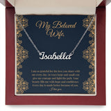 Jewelry Personalised Name Necklace For My Beloved Wife