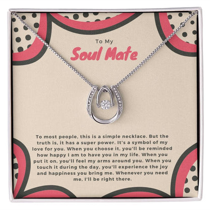 Jewelry Two Tone Box Lucky In Love Necklace For My Soulmate