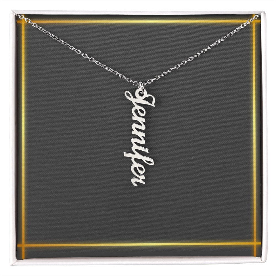 Jewelry Vertical Name Necklace