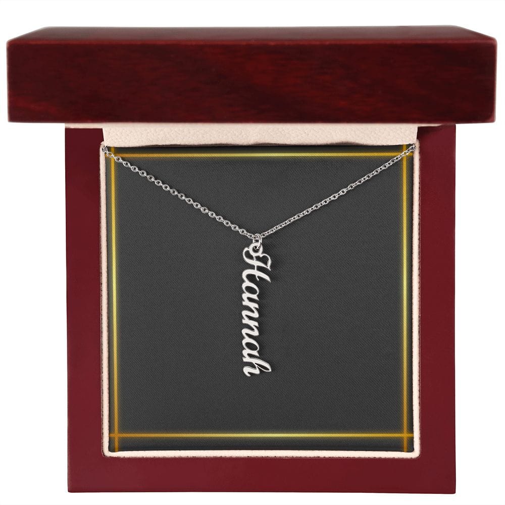 Jewelry Vertical Name Necklace