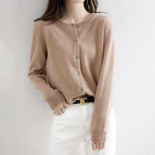 Light Brown / XXL Women Cardigans Sweater